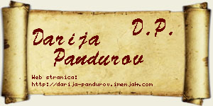 Darija Pandurov vizit kartica